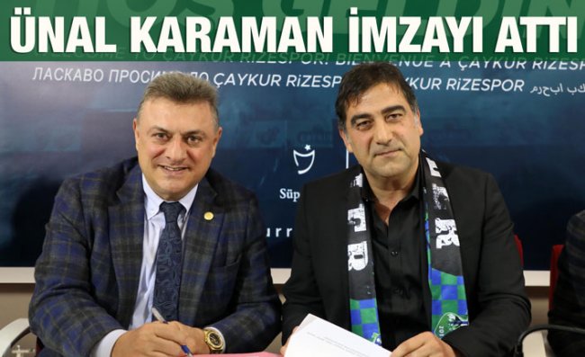 Çaykur Rizespor'da Ünal Karaman Dönemi Başladı