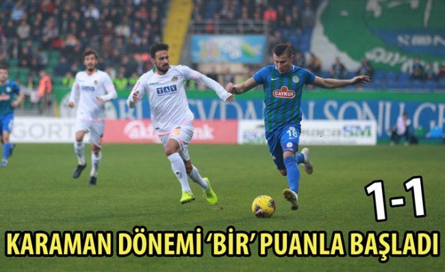 Çaykur Rizespor Bir Puana Razı Oldu: 1-1
