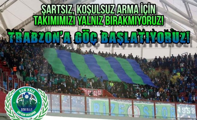 Çaykur Rizespor Taraftarlarından Trabzonspor Maçına Davet